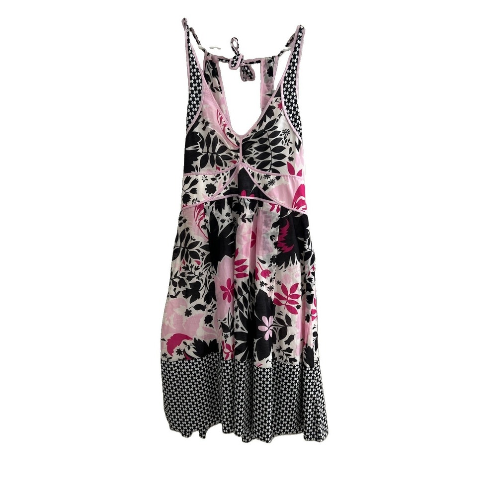 NEW SPORTMAX Cotton/Silk Blend Sundress Size 6 Made In Italy Mid Length